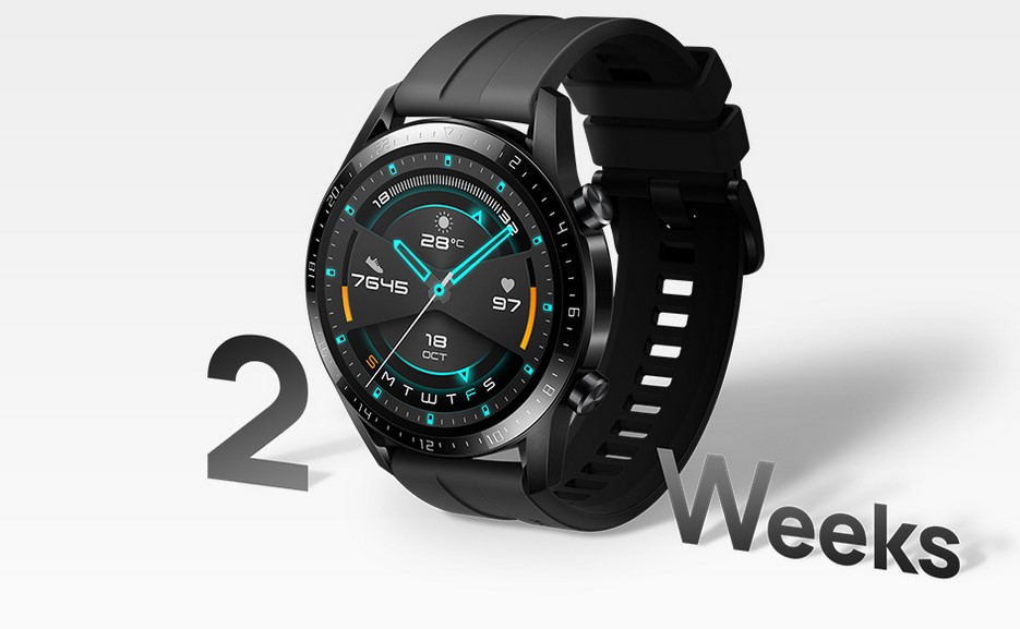 Huawei Watch GT 2 Devrimci Güç Çözümü HUAWEI WATCH GT serisi her zaman akıllı saatin pil ömrünün sınırlarını araştırıyor. HUAWEI'nin kendi geliştirdiği giyilebilir çip Kirin A1, çift çipli tasarım ve akıllı güç tasarrufu teknolojisi ile, size 2 hafta boyunca gece gündüz hizmet ediyor.
